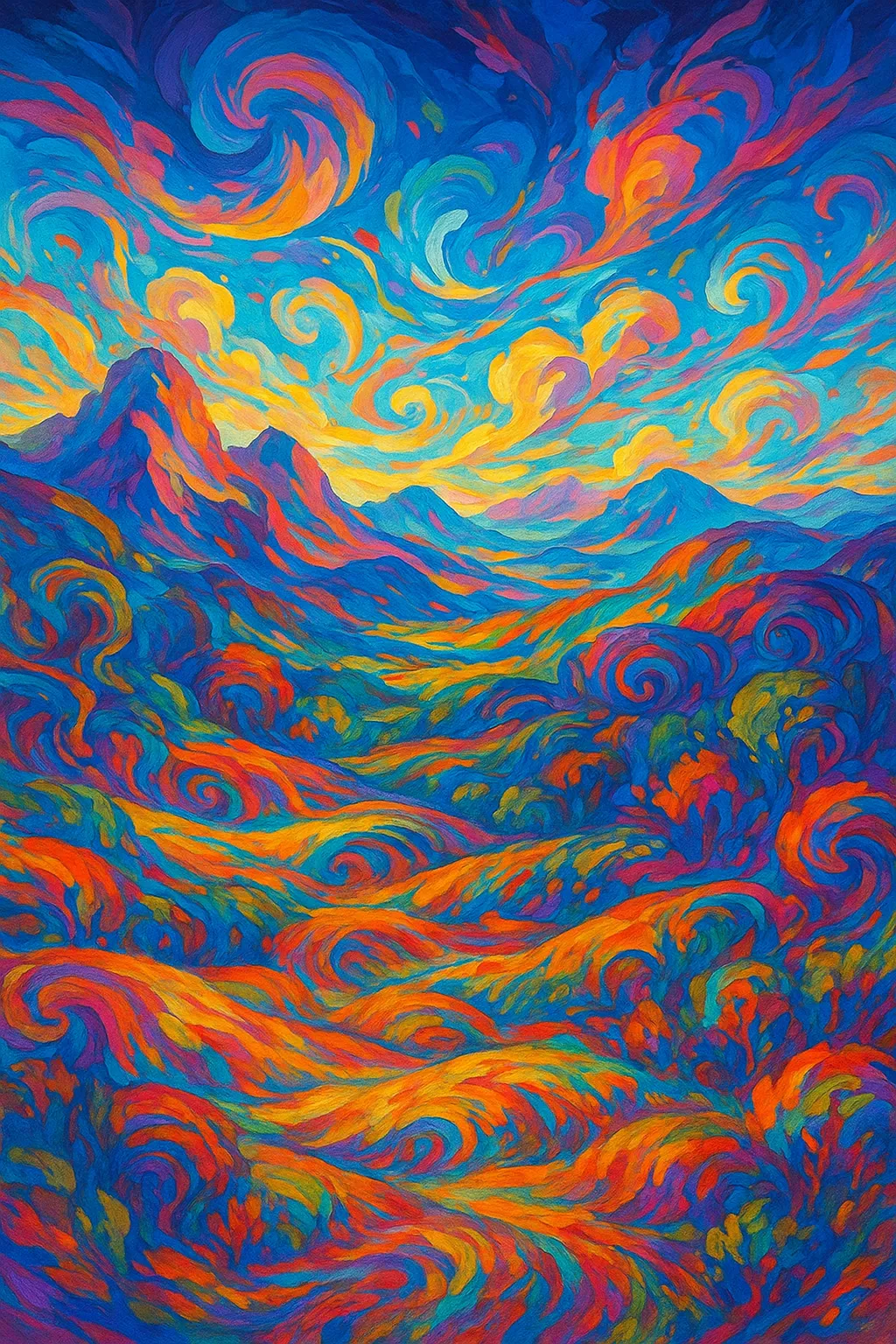 AI generated Abstract AI Art Generator 9:16 portrait style
