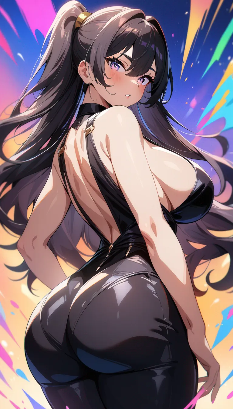 AI anime girl with playful expression