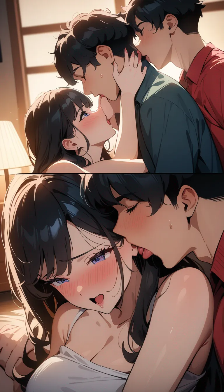 AI anime girl in seductive pose