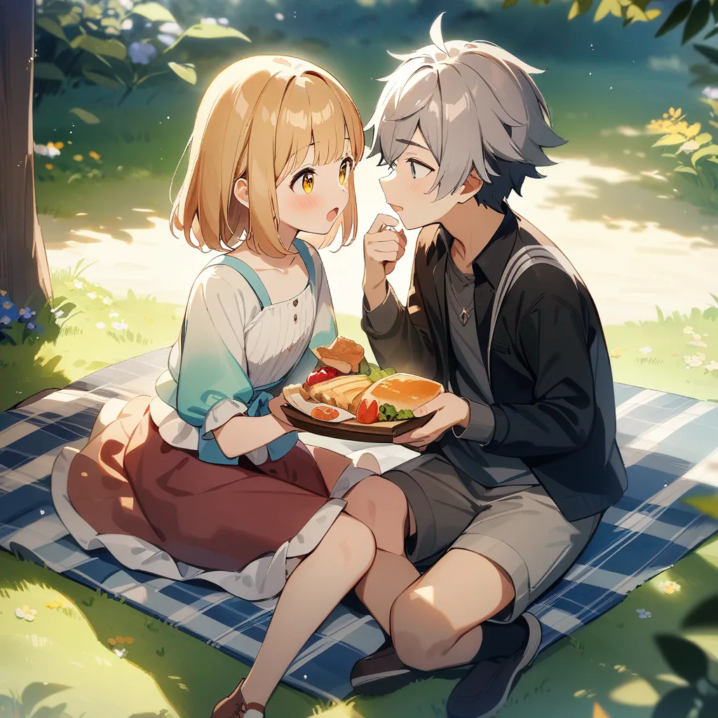 AI generated AI Couple Generator 1:1 square style