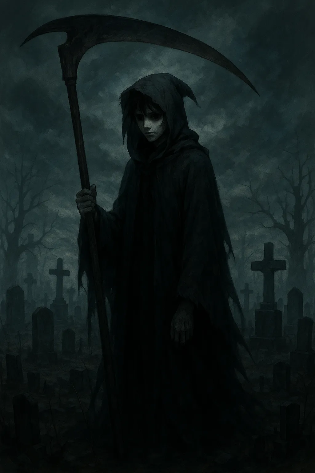 AI generated AI Dark Art Generator 3:4 portrait style