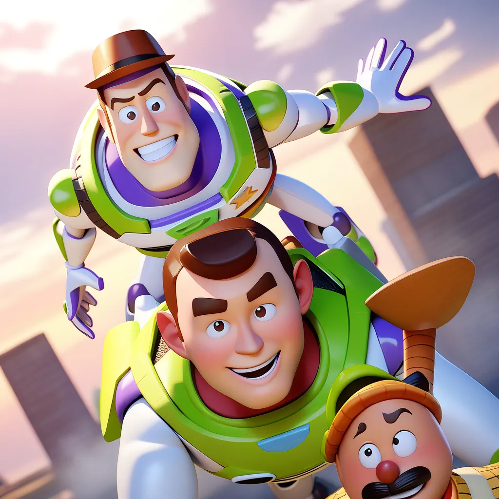 AI generated AI Disney Pixar Generator 1:1 square style