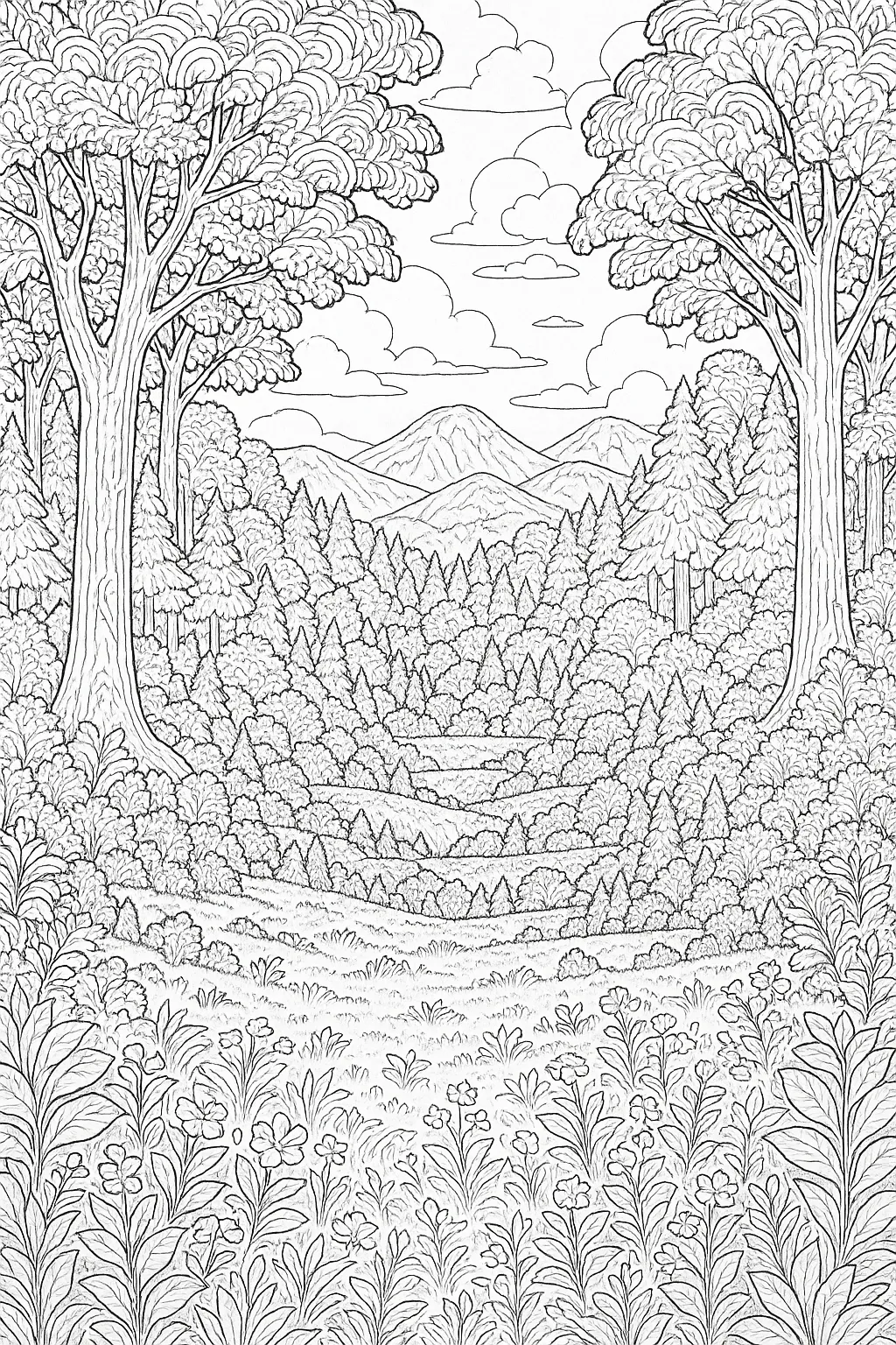 AI generated AI Generated Coloring Pages 9:16 portrait style