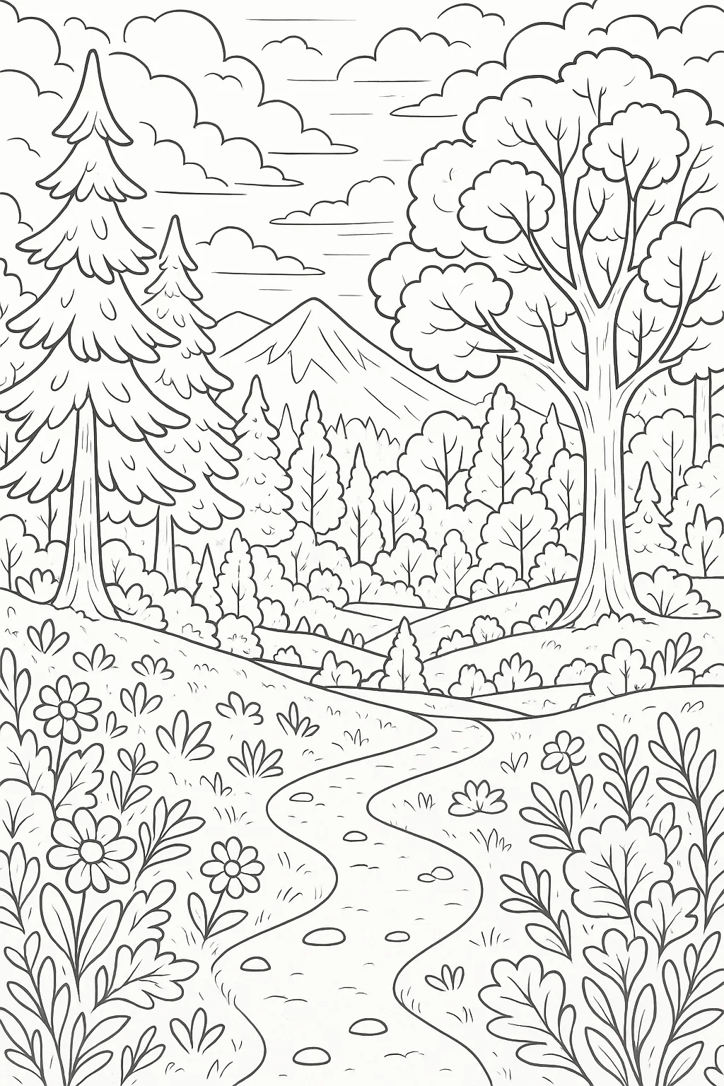 AI generated AI Generated Coloring Pages 3:4 portrait style