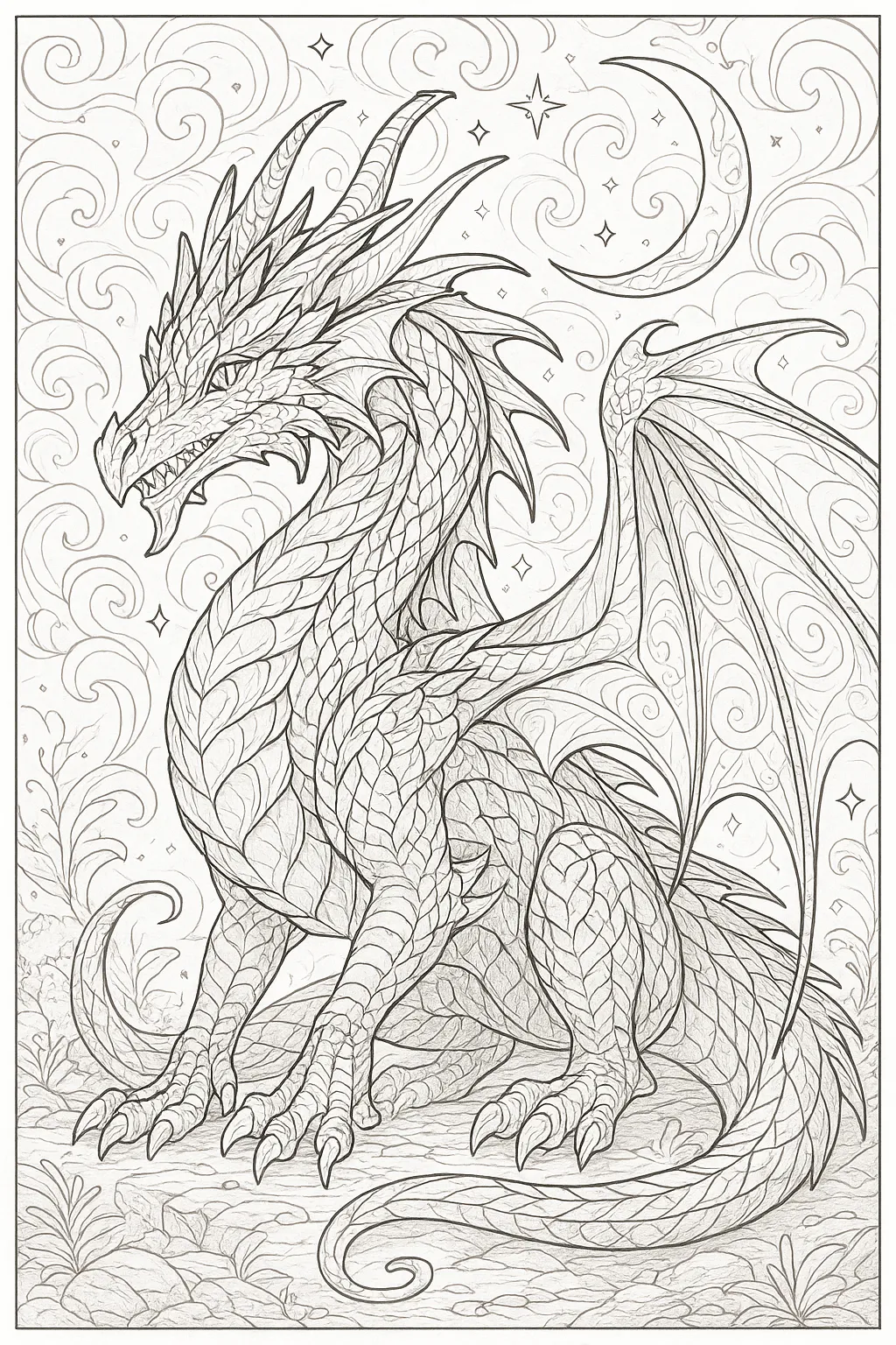 AI generated AI Generated Coloring Pages 3:4 portrait style
