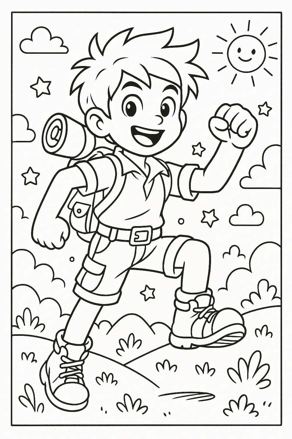 AI generated AI Generated Coloring Pages 9:16 portrait style