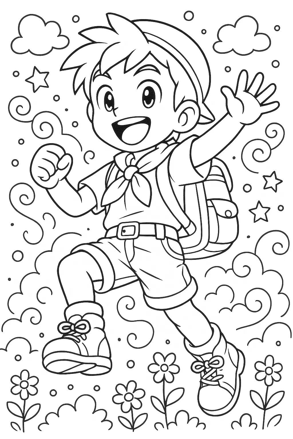 AI generated AI Generated Coloring Pages 3:4 portrait style