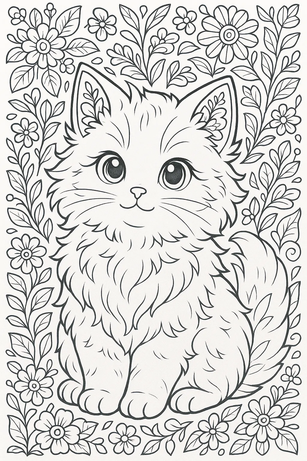 AI generated AI Generated Coloring Pages 9:16 portrait style