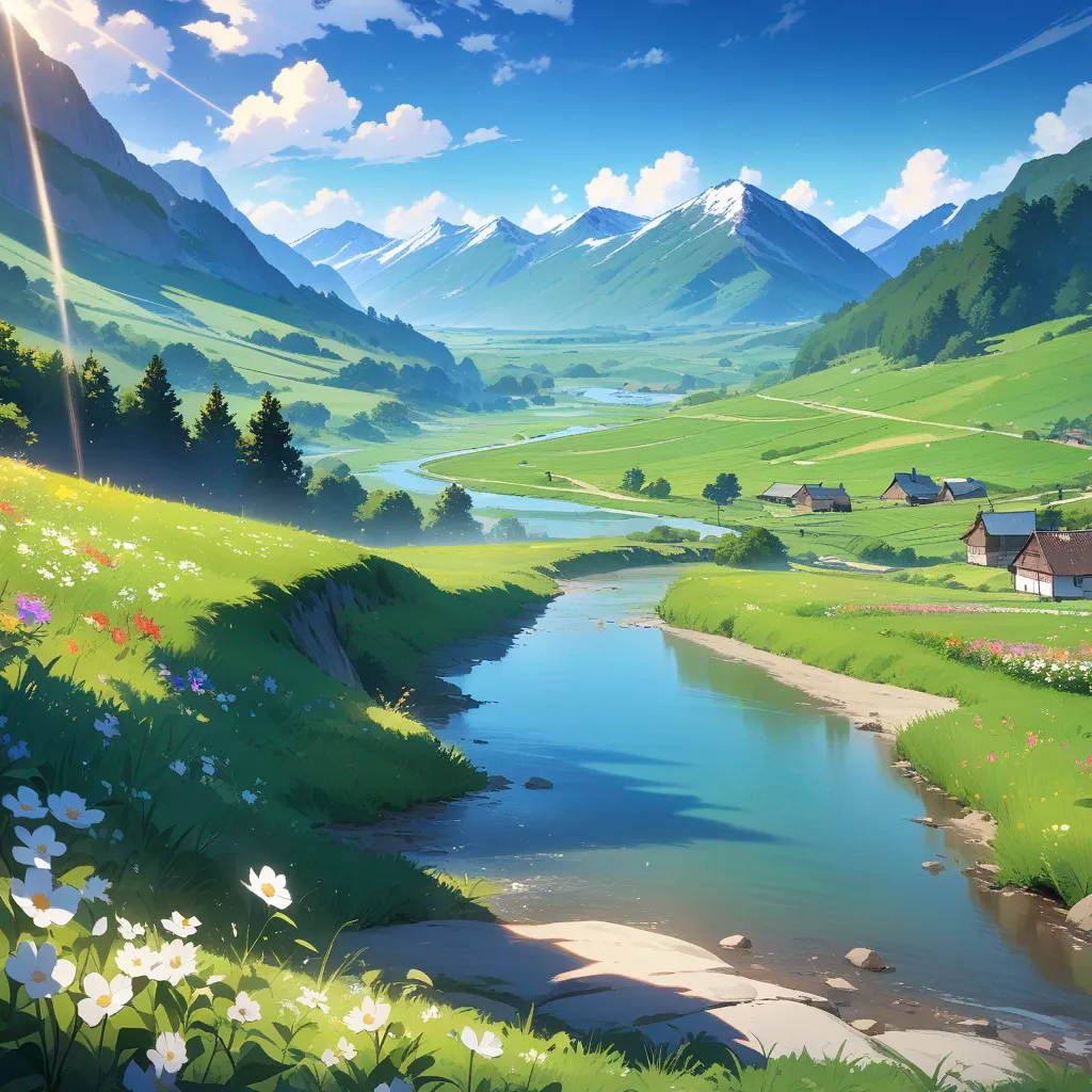 AI generated AI Landscape Generator 1:1 square style
