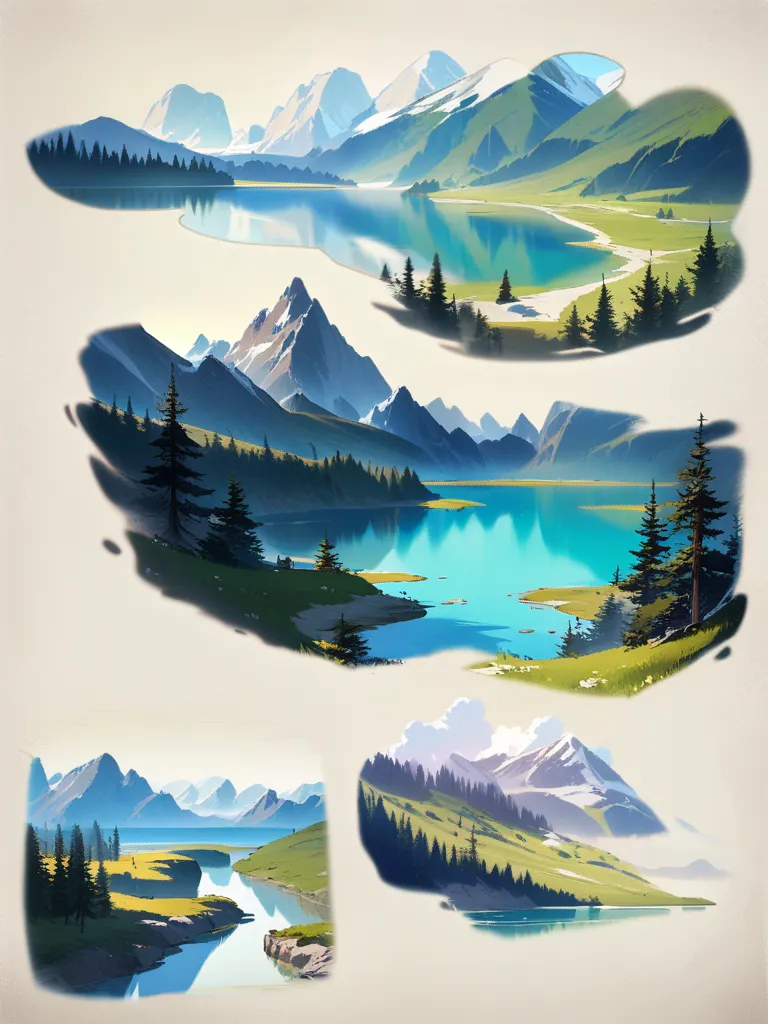 AI generated AI Landscape Generator 3:4 portrait style