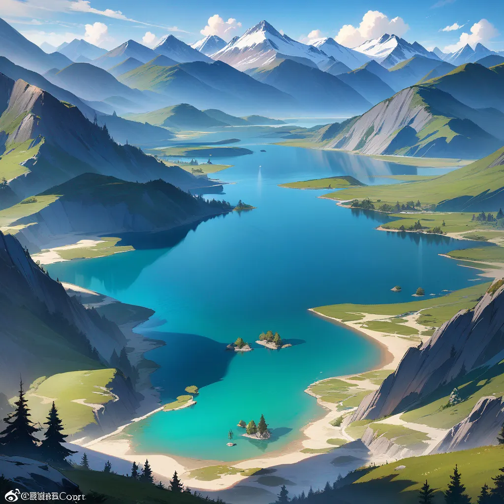 AI generated AI Landscape Generator 1:1 square style