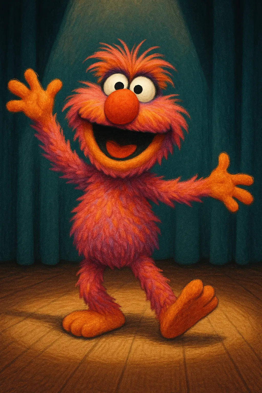 AI generated AI Muppet Generator 9:16 portrait style