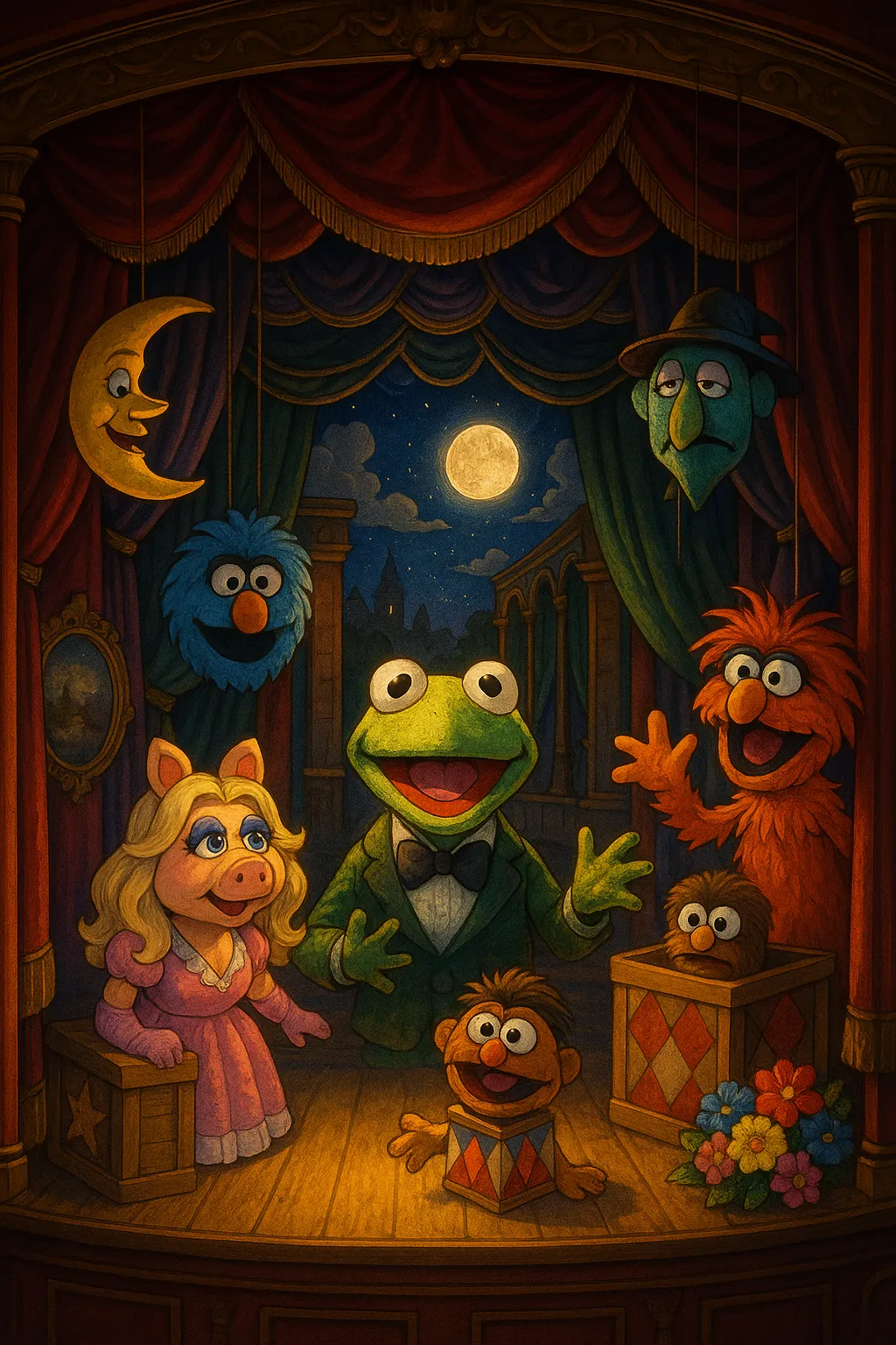AI generated AI Muppet Generator 9:16 portrait style