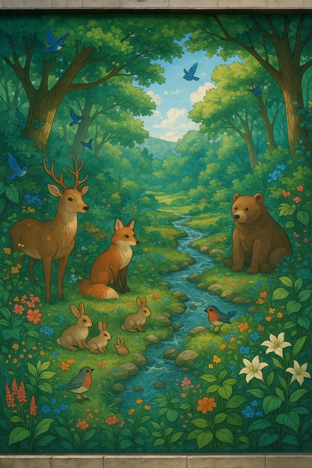 AI generated AI Mural Generator 3:4 portrait style