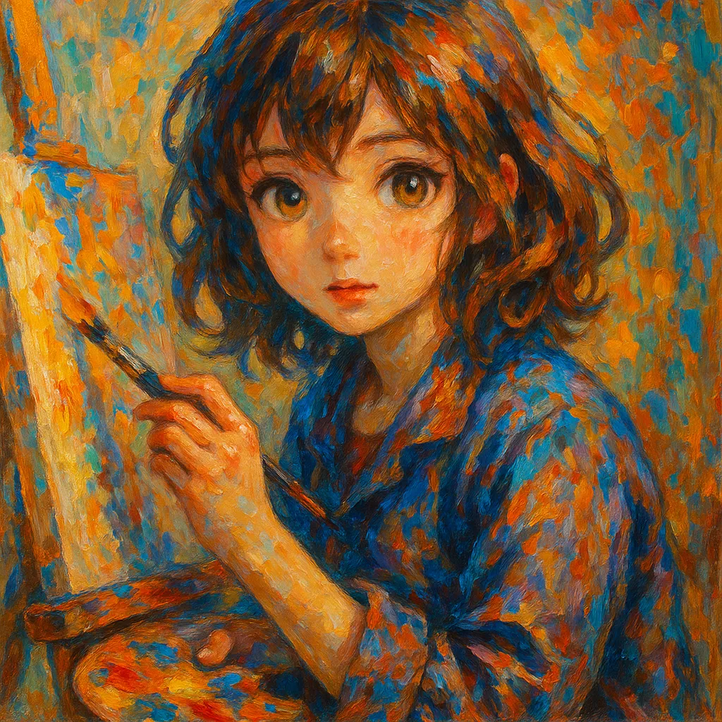 AI generated AI Oil Painter 1:1 square style