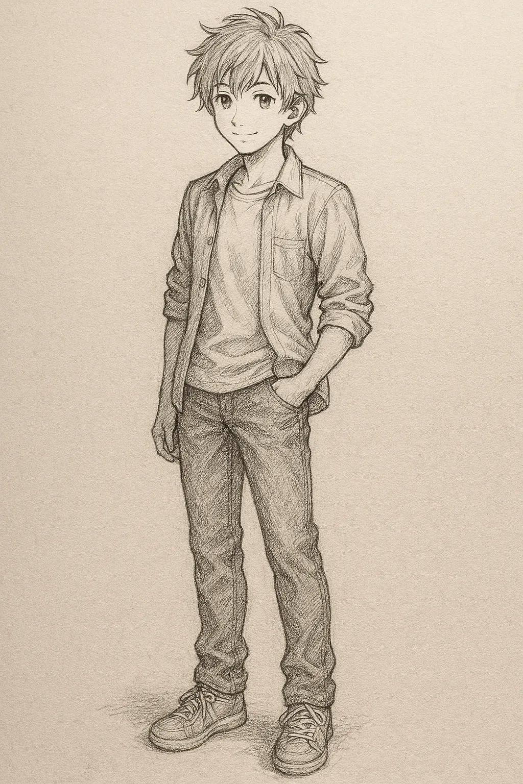 AI generated AI Pencil Drawing Generator 9:16 portrait style