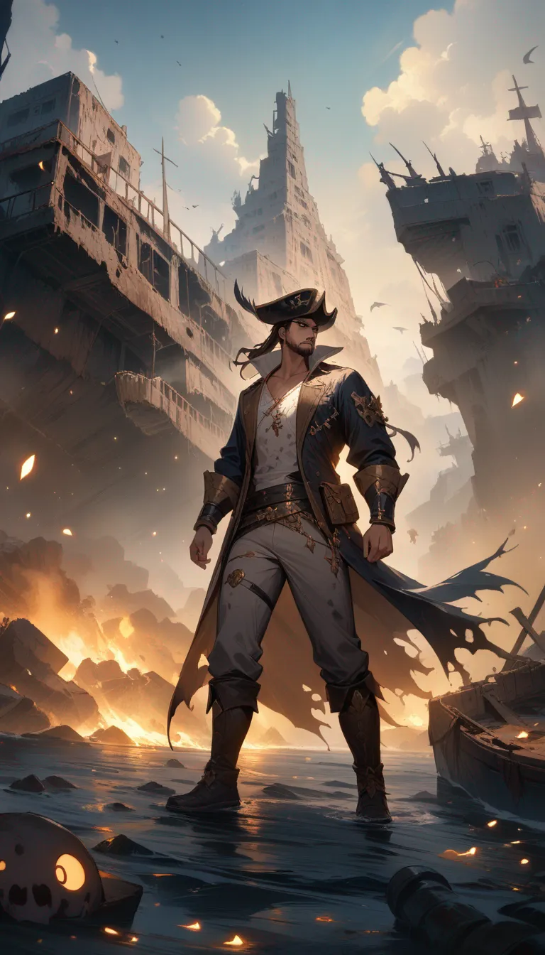 AI generated AI Pirate Generator 9:16 portrait style