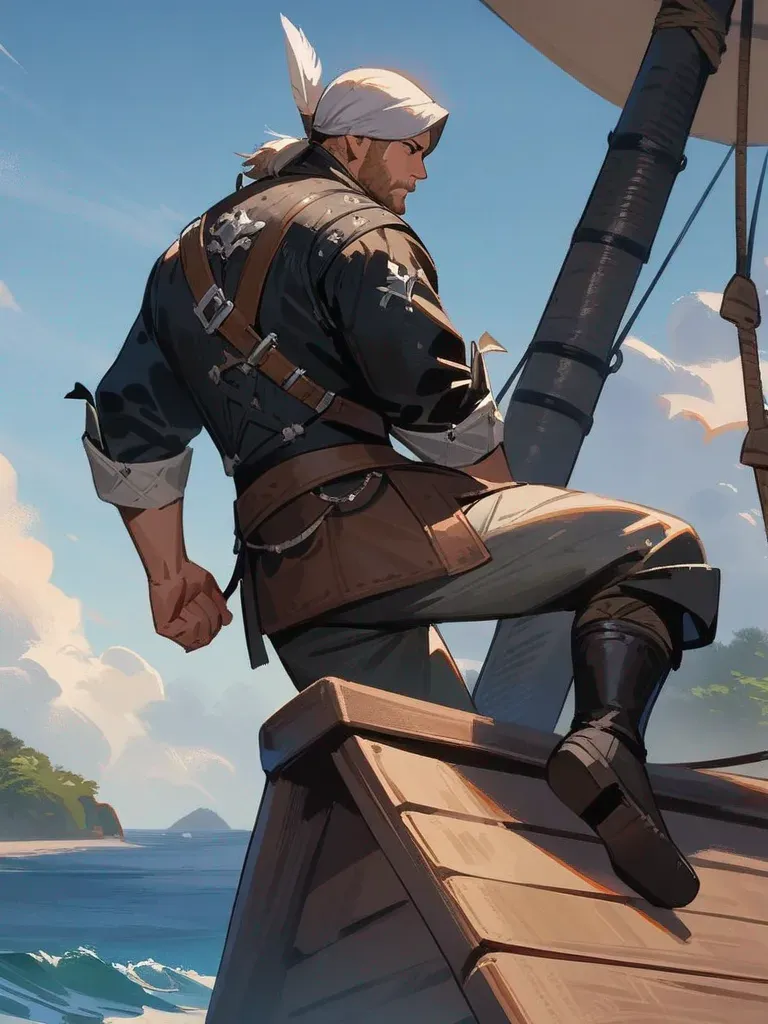 AI generated AI Pirate Generator 3:4 portrait style