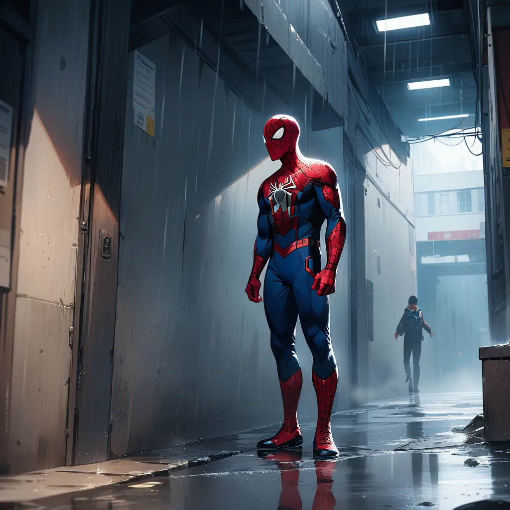 AI generated AI Spiderman Generator 1:1 square style