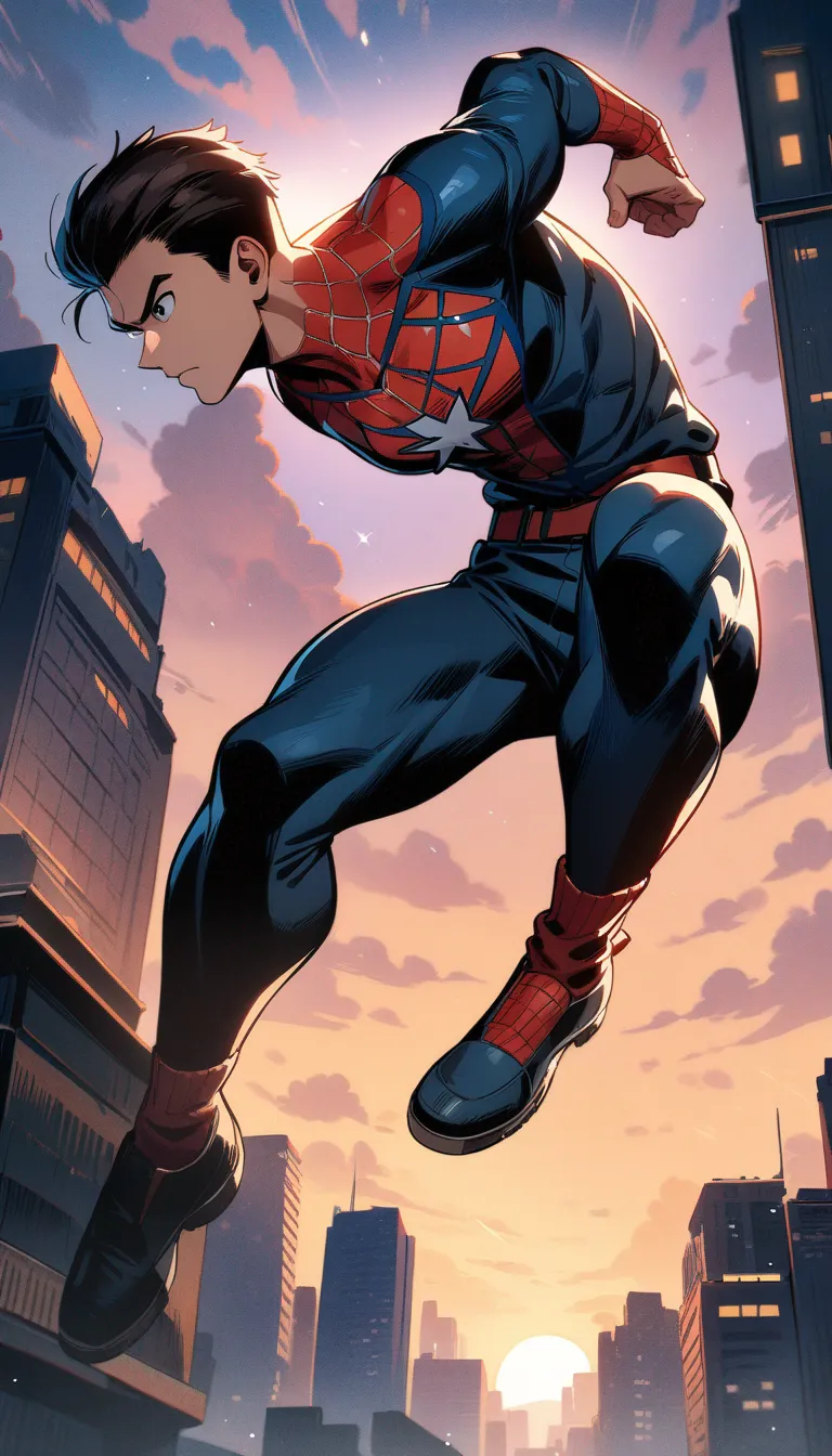 AI generated AI Spiderman Generator 9:16 portrait style