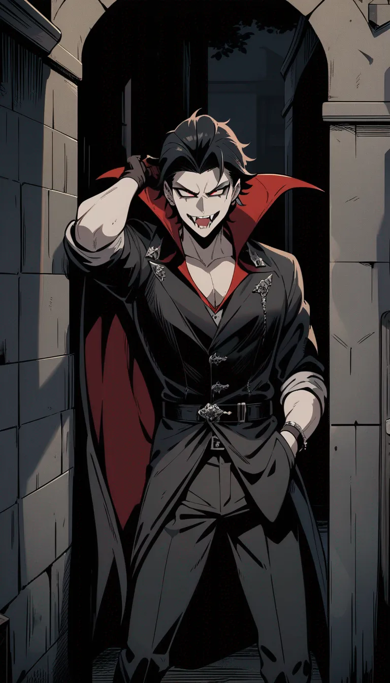AI generated AI Vampire Generator 9:16 portrait style