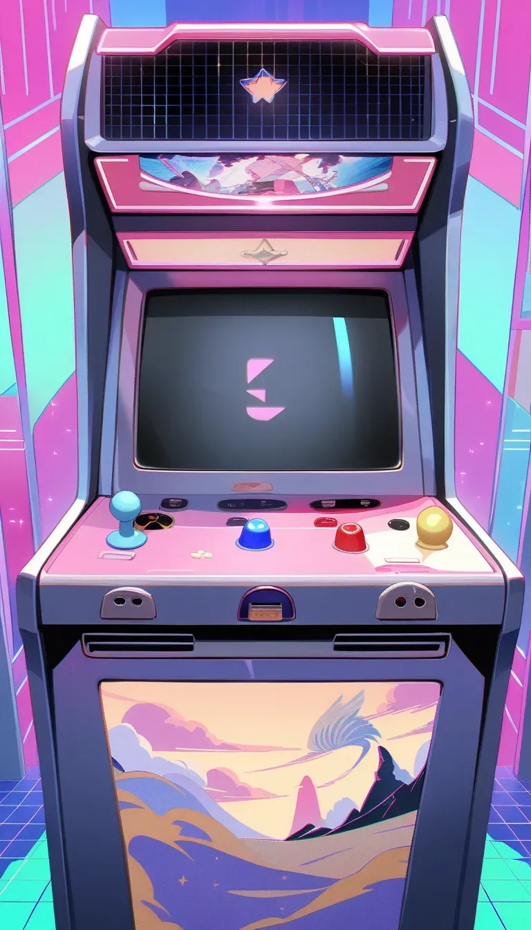 AI generated AI Vaporwave Generator 9:16 portrait style