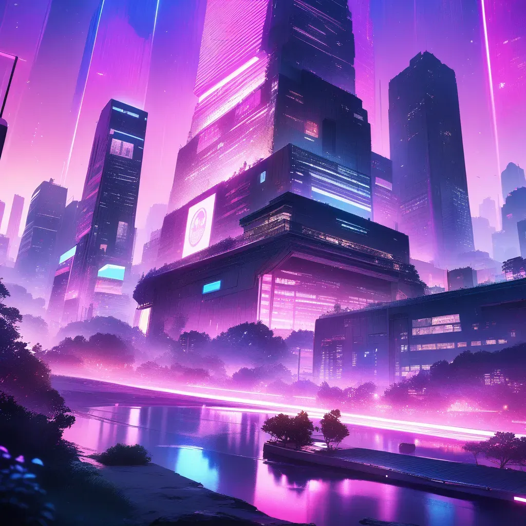 AI generated AI Vaporwave Generator 1:1 square style
