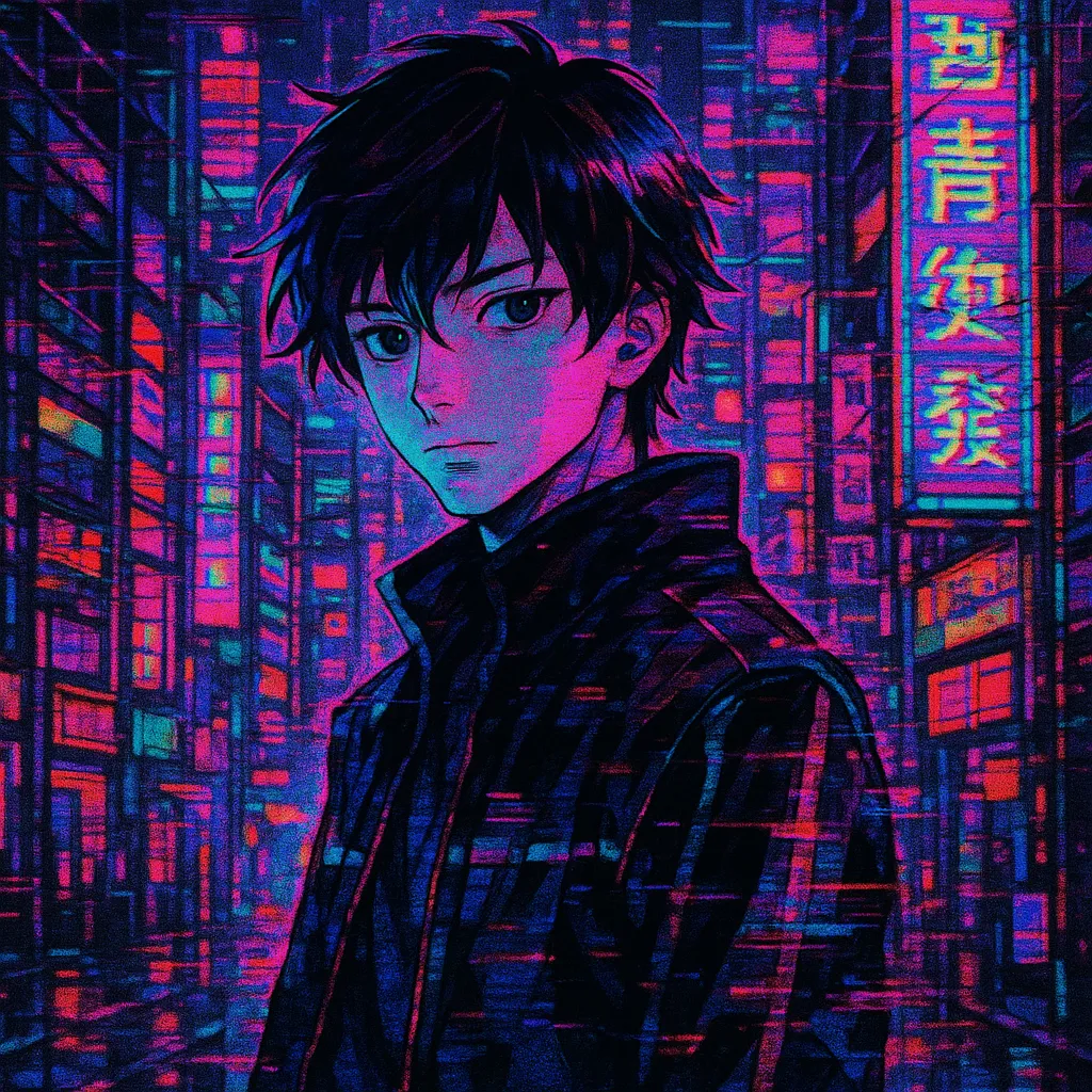 AI generated AI Vaporwave Generator 1:1 square style