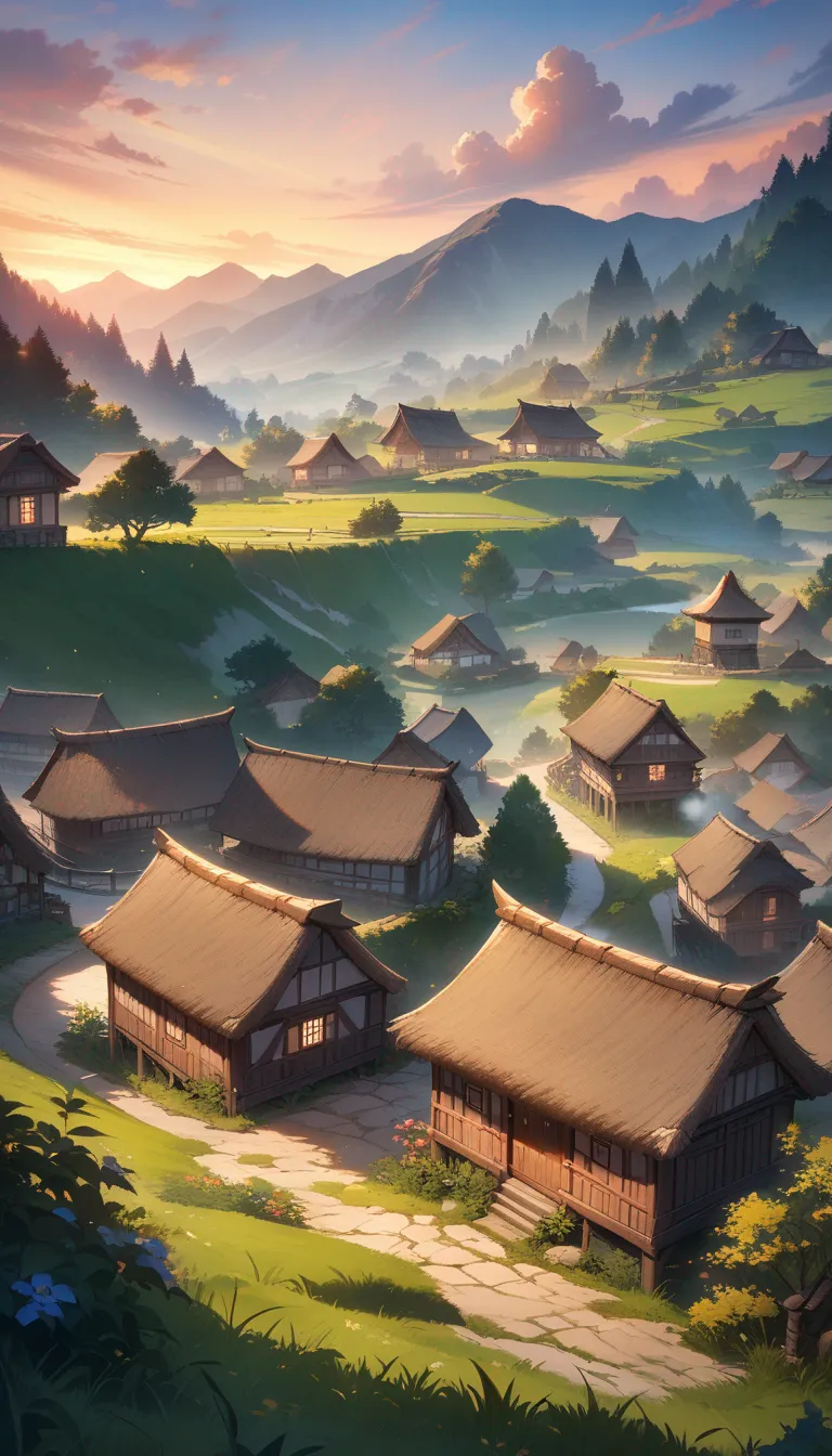 AI generated AI Village Generator 9:16 portrait style
