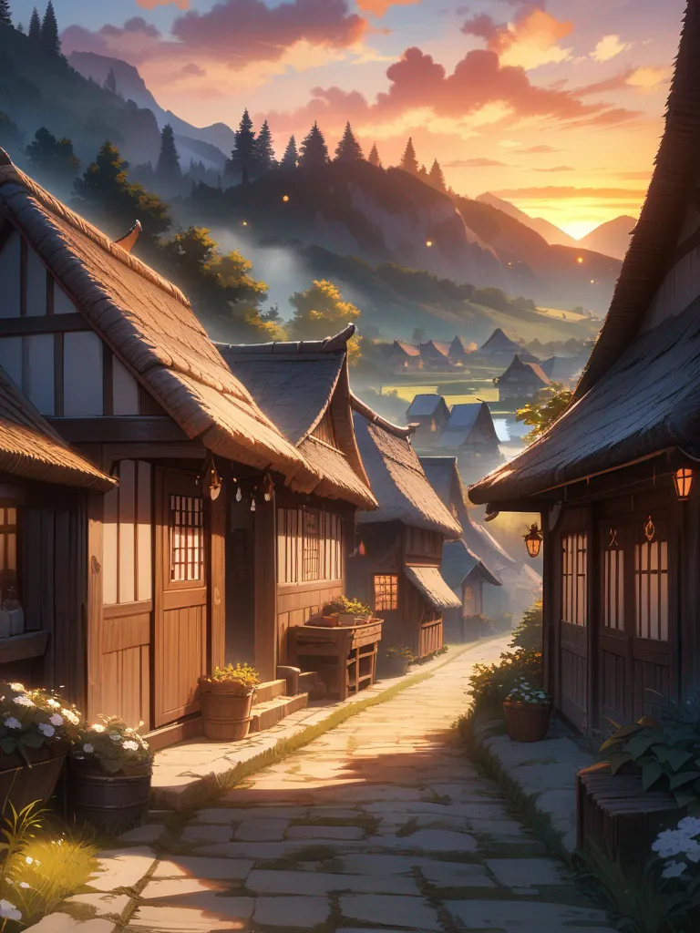 AI generated AI Village Generator 3:4 portrait style