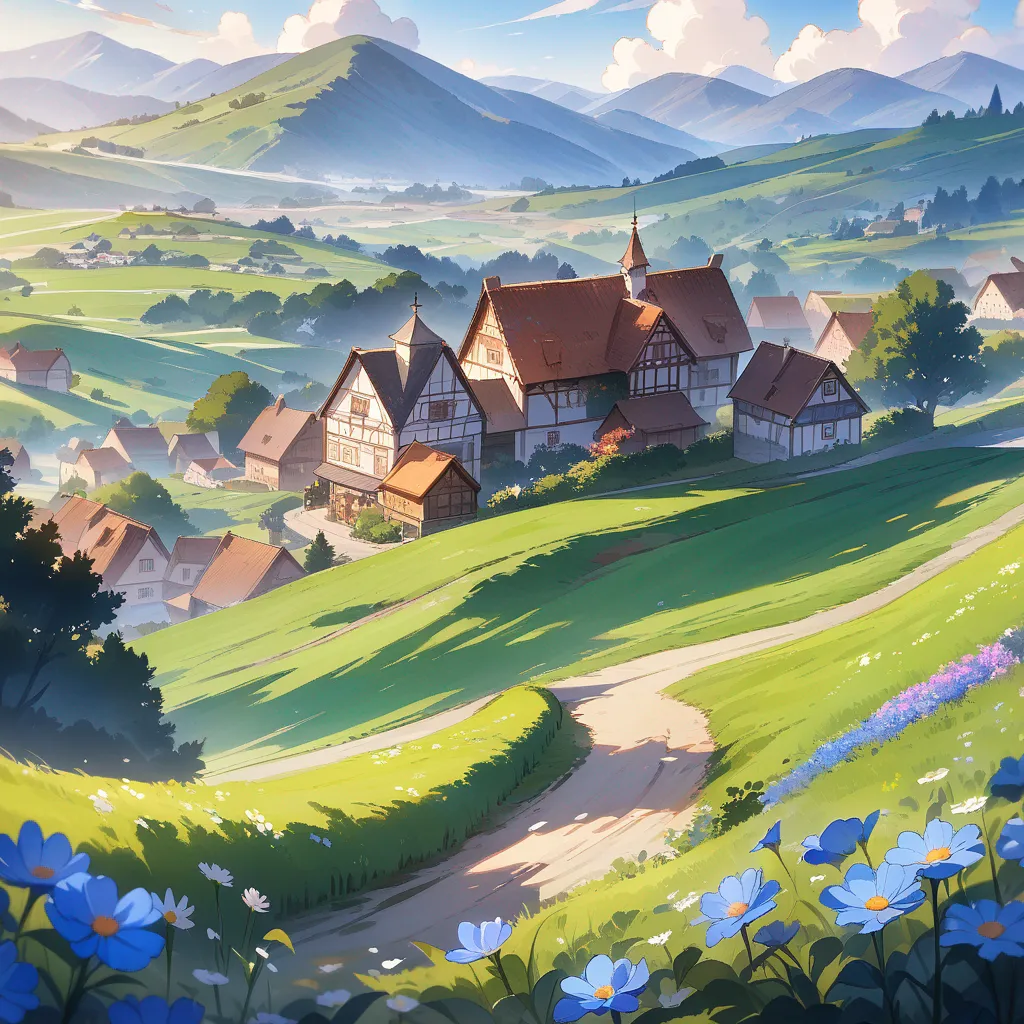 AI generated AI Village Generator 1:1 square style