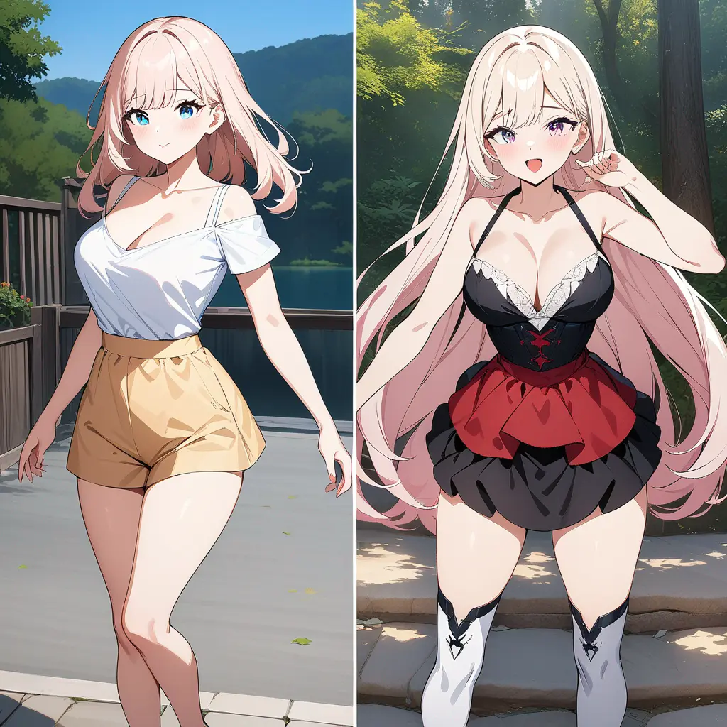 AI generated waifu square style 4