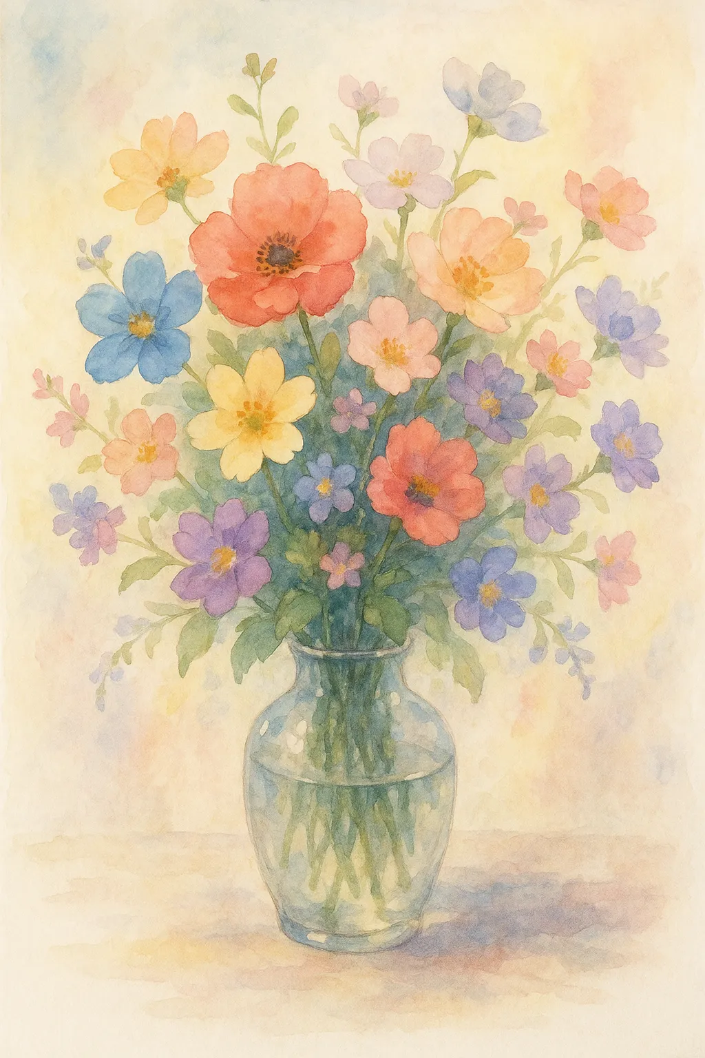 AI generated AI Watercolor Generator 3:4 portrait style