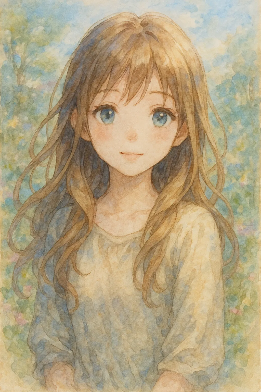 AI generated AI Watercolor Generator 9:16 portrait style