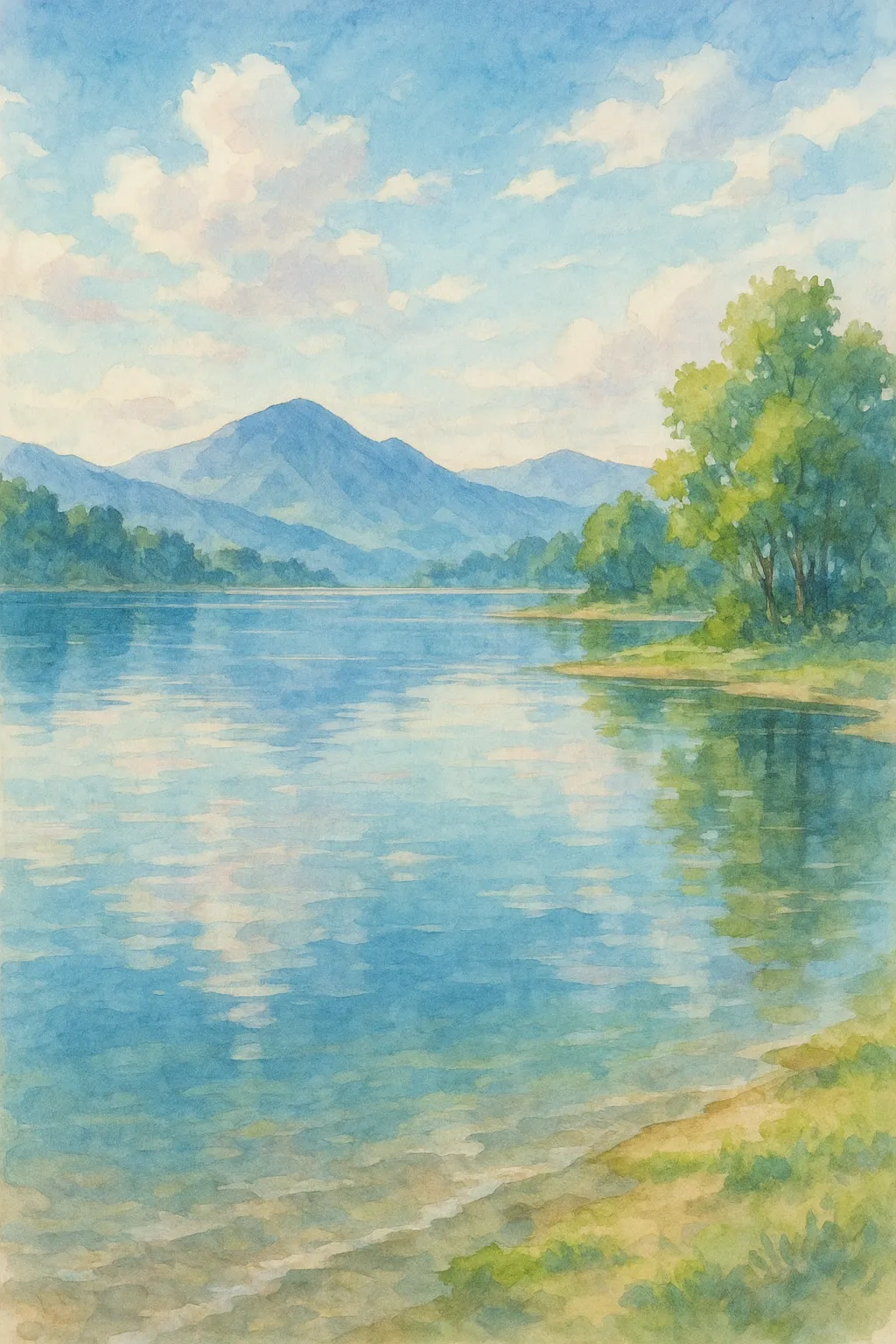 AI generated AI Watercolor Generator 9:16 portrait style