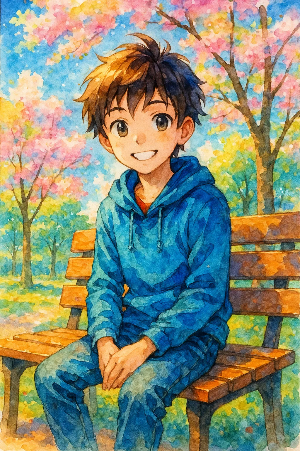 AI generated AI Watercolor Generator 9:16 portrait style
