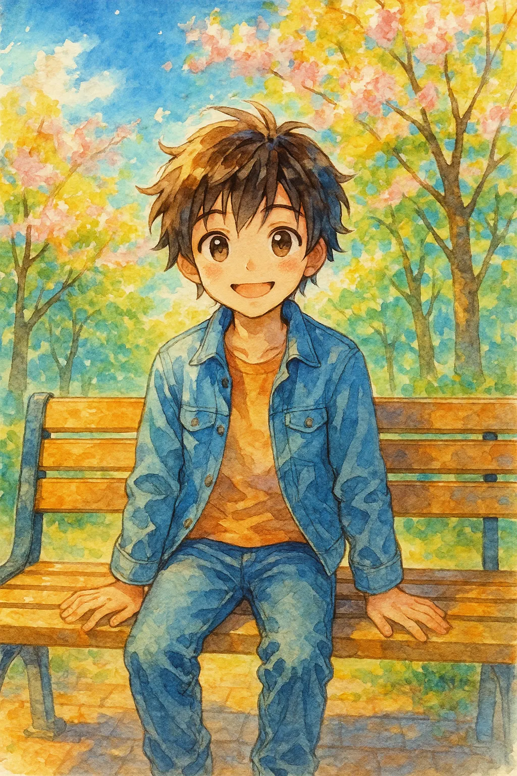 AI generated AI Watercolor Generator 3:4 portrait style