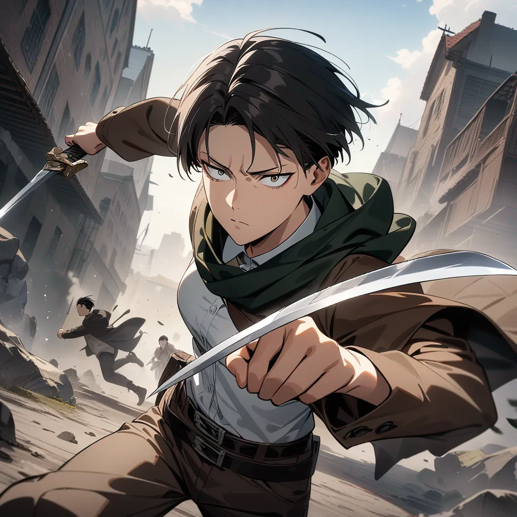AI generated Attack on Titan AI Generator 1:1 square style