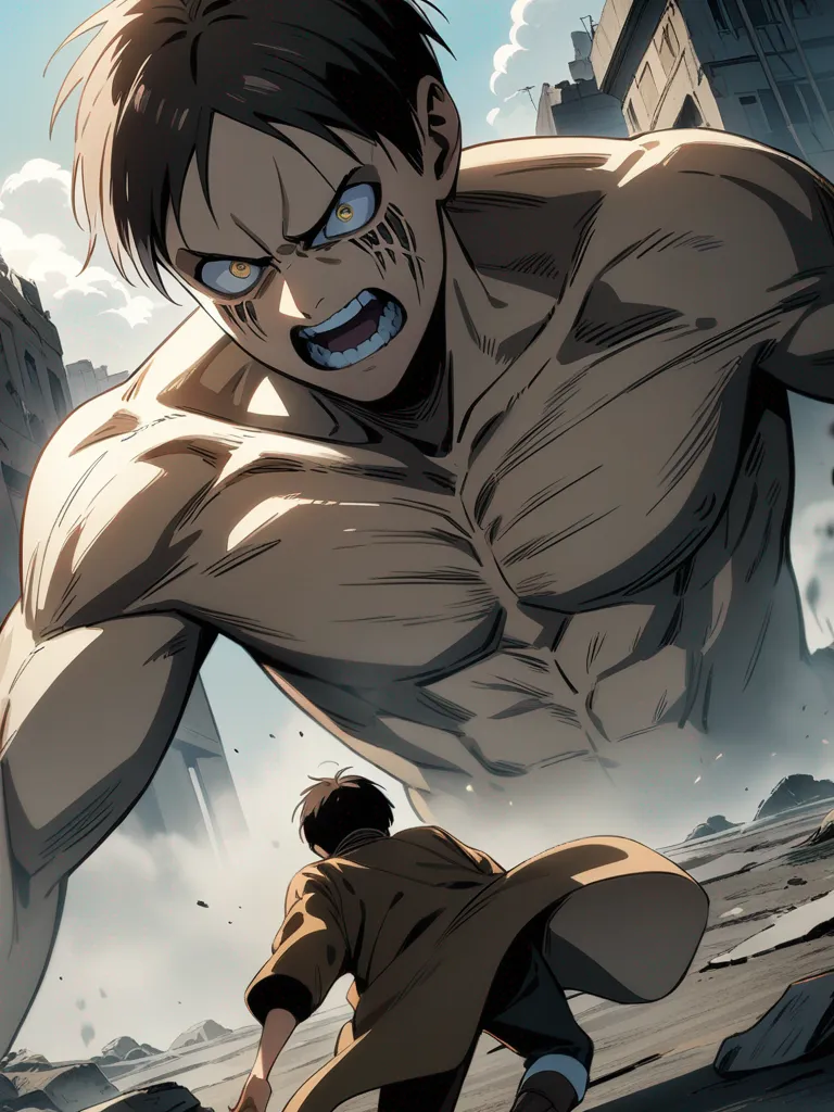 AI generated Attack on Titan AI Generator 3:4 portrait style