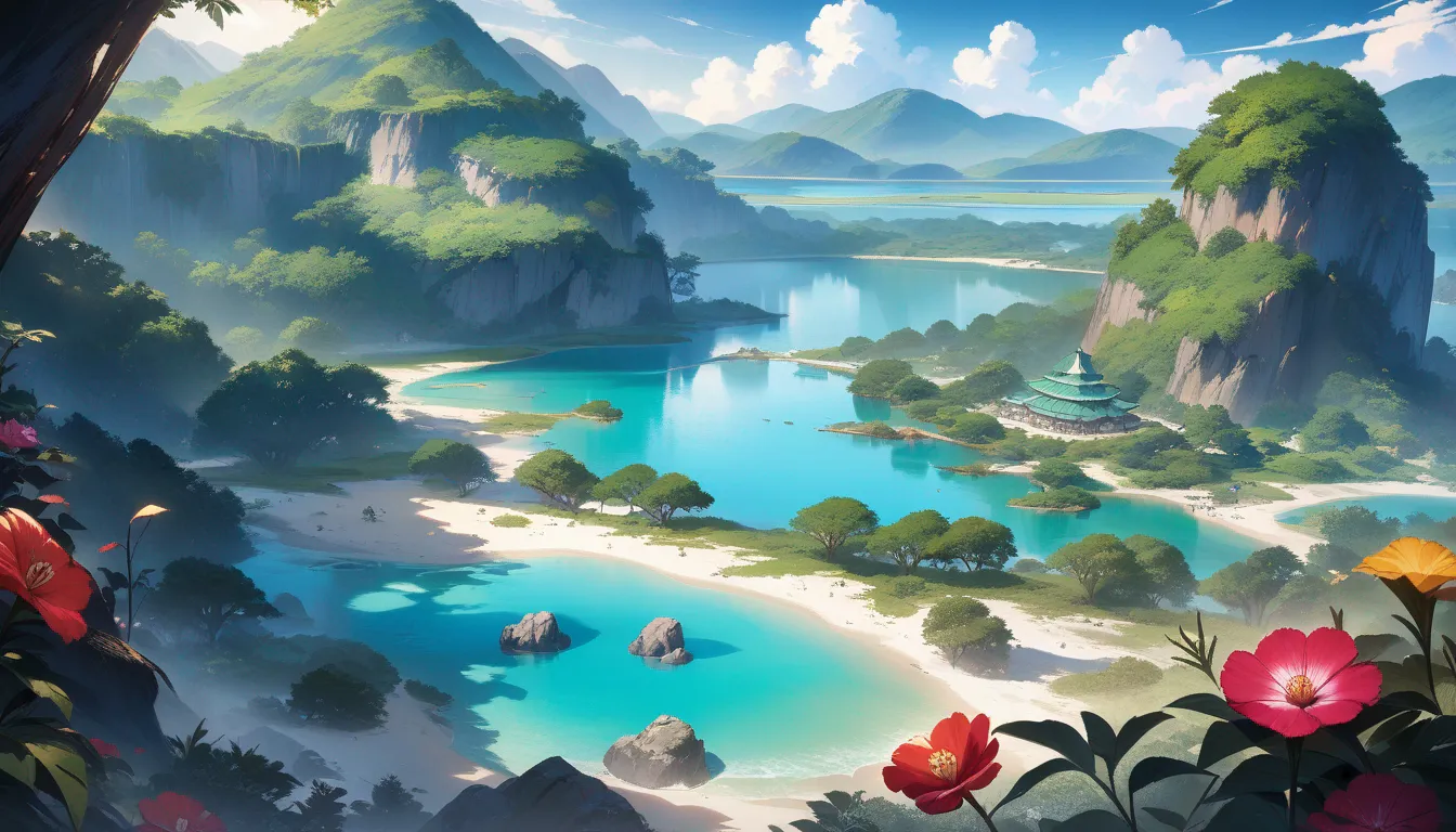 AI generated Fantasy Island Generator landscape style