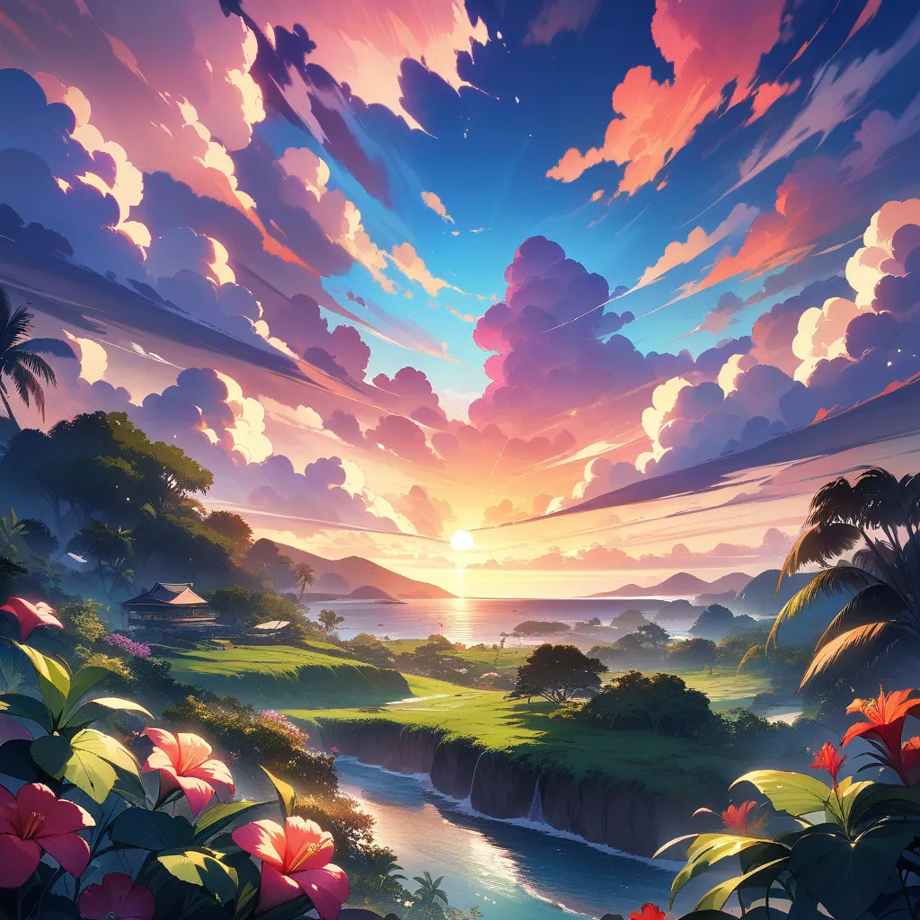 AI generated Fantasy Island Generator square style