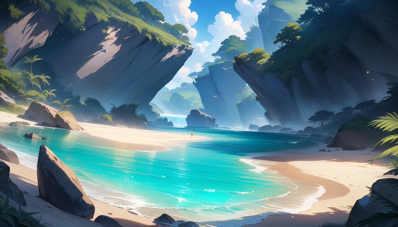AI generated Fantasy Island Generator landscape style
