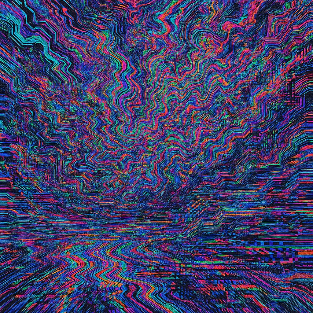 AI generated Glitch Art Generator 1:1 square style