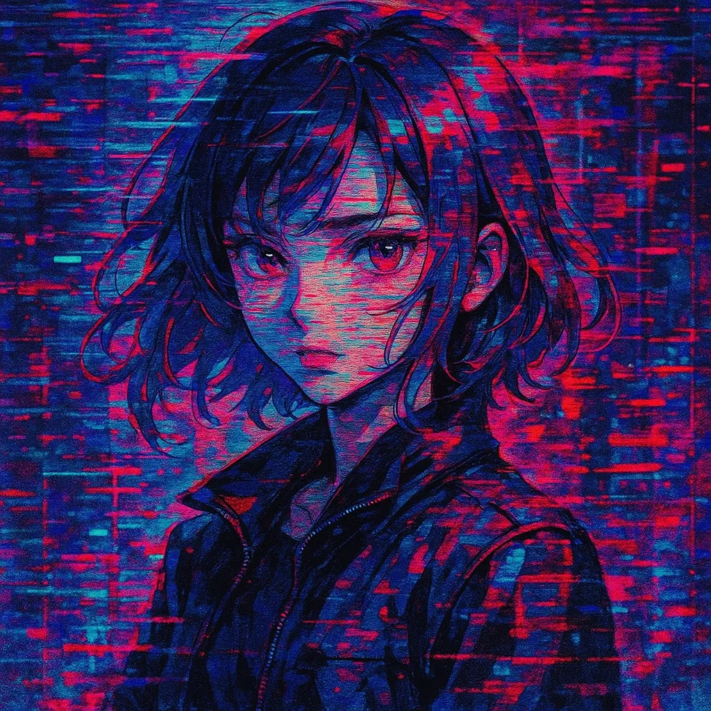AI generated Glitch Art Generator 1:1 square style