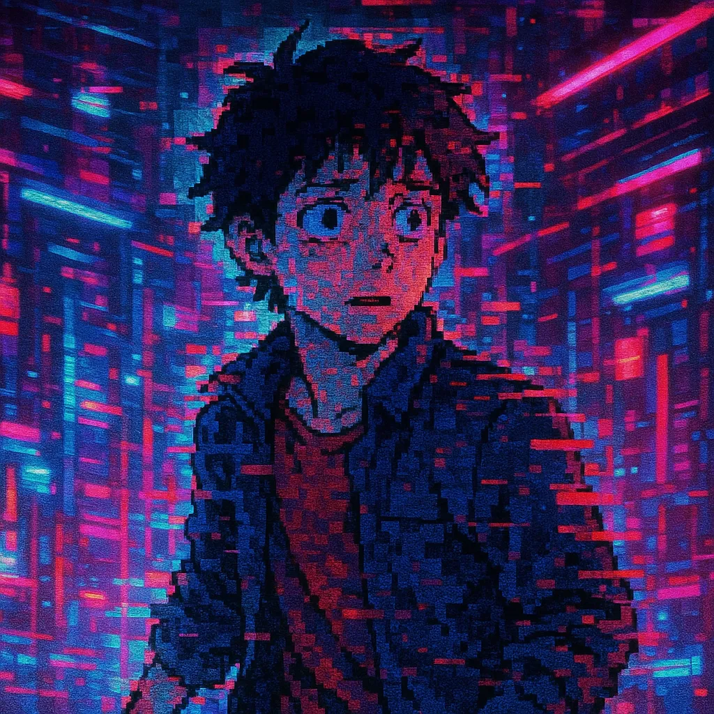 AI generated Glitch Art Generator 1:1 square style