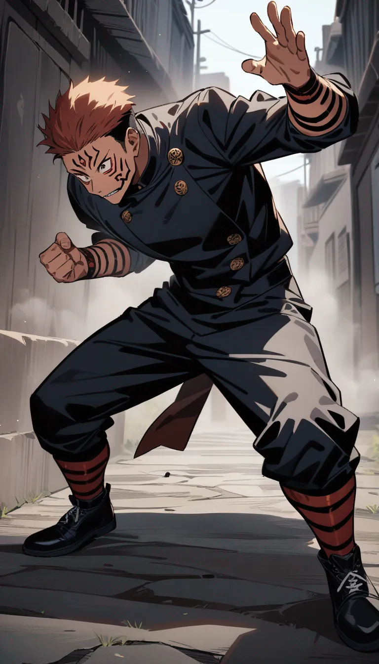 AI generated Jujutsu Kaisen AI Generator 9:16 portrait style