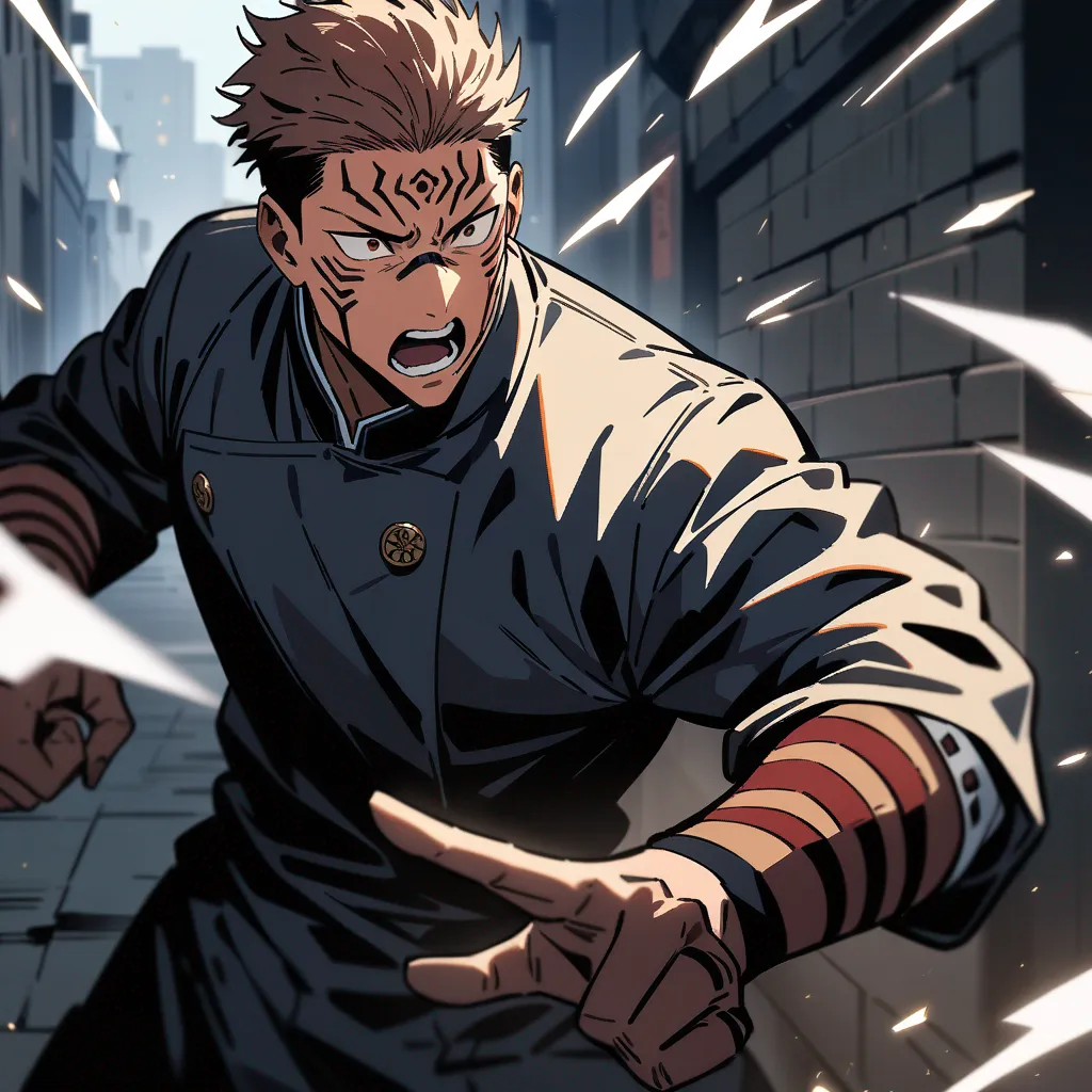 AI generated Jujutsu Kaisen AI Generator 1:1 square style