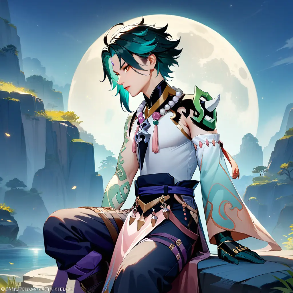 AI generated Random Genshin Character Generator 1:1 style