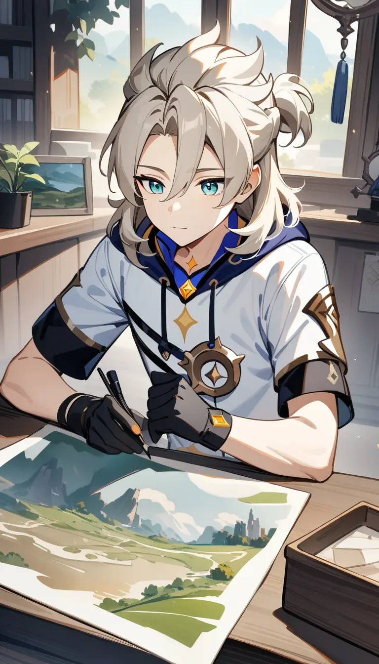 AI generated Random Genshin Character Generator 9:16 (竖屏) style