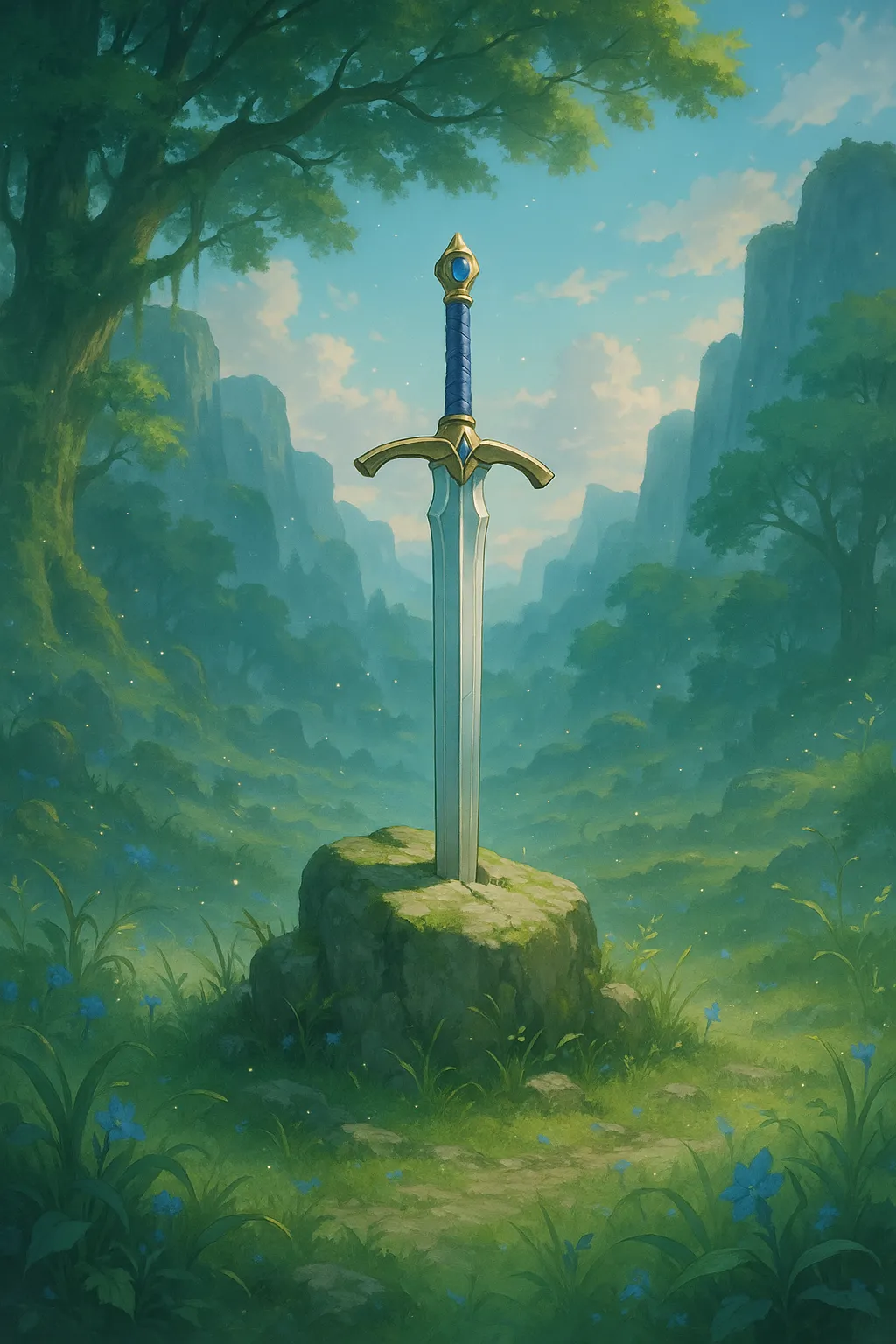 AI generated Sword Generator 9:16 portrait style